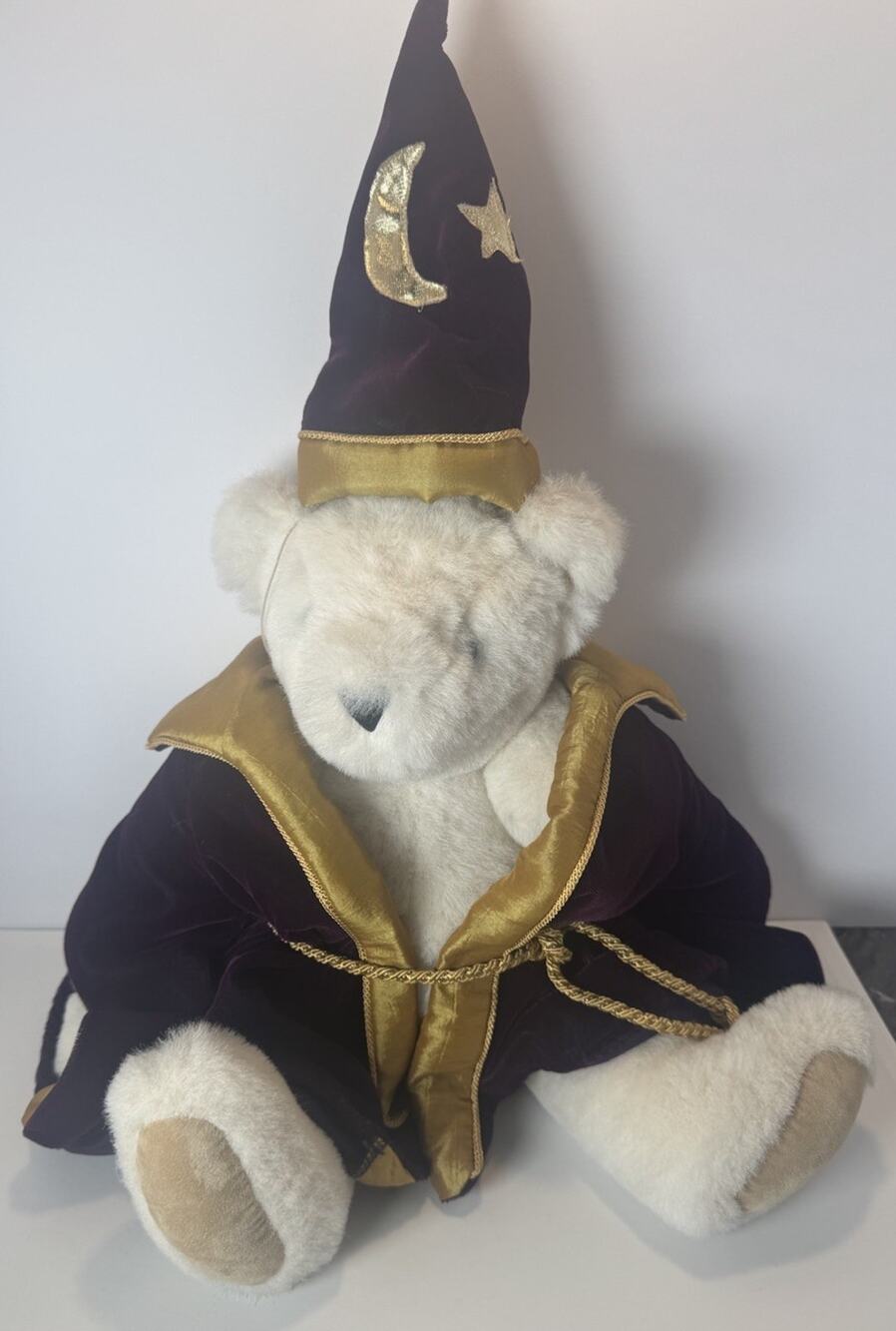 Vintage 1999 Dayton Hudson Merlin The Wizard Bear Plush Purple Gold Teddy Bear